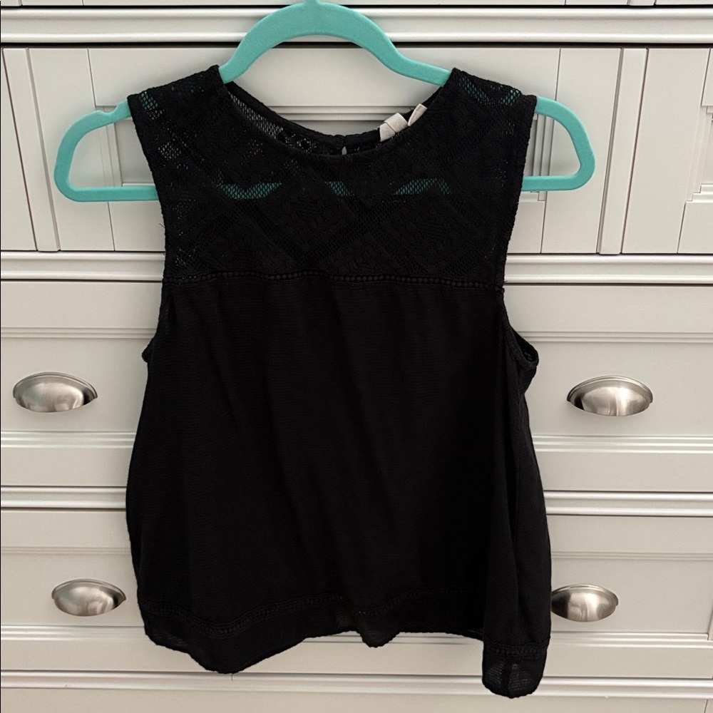 Roxy Black Stitch Top